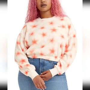 Levi's sport cinched hem line women's crop sweatshirt New with tags